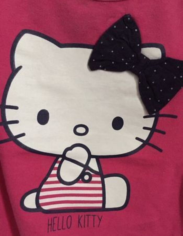 Tee shirt manches longues fille manga Hello Kitty - photo numéro 3