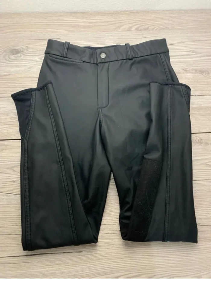 Pantalon d’équitation polaire Fouganza – Imperméable – Noir – Taille 14 ans - photo numéro 2