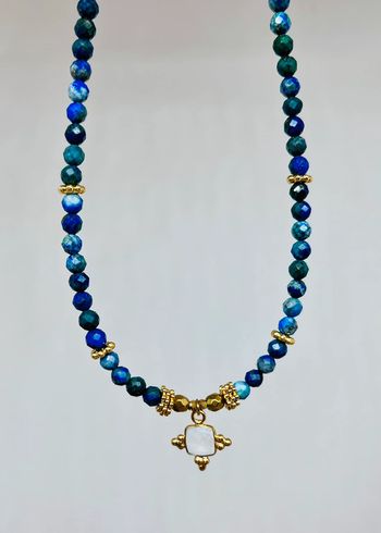 Collier Chrysocolle et Pierre de Lune
