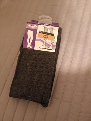 Collant chaud gris foncé