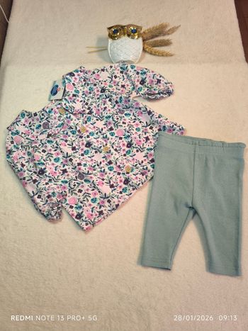 Ensemble 3 mois fille Mot d'enfants neuf 