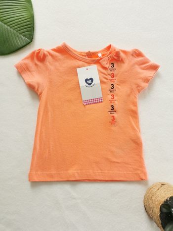 Tee-shirt orange corail Kimadi 3 Mois
