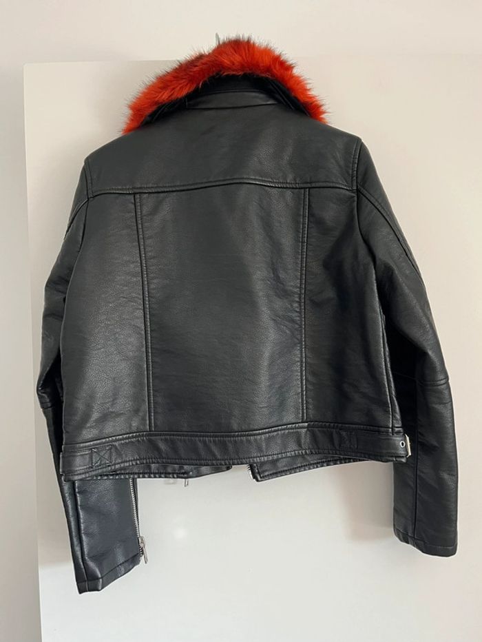 Perfecto en similicuir noir avec fourrure amovible Forever 21 - photo numéro 5