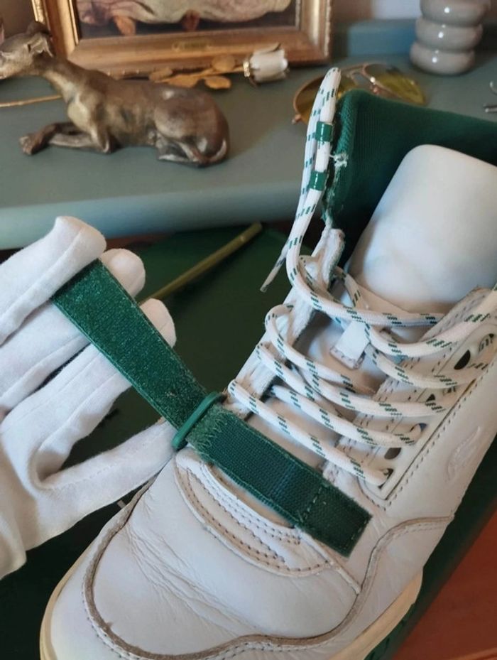 🍒 Baskets Montantes Lacoste Missouri Mid 319 White & Green T42🍒 - photo numéro 15