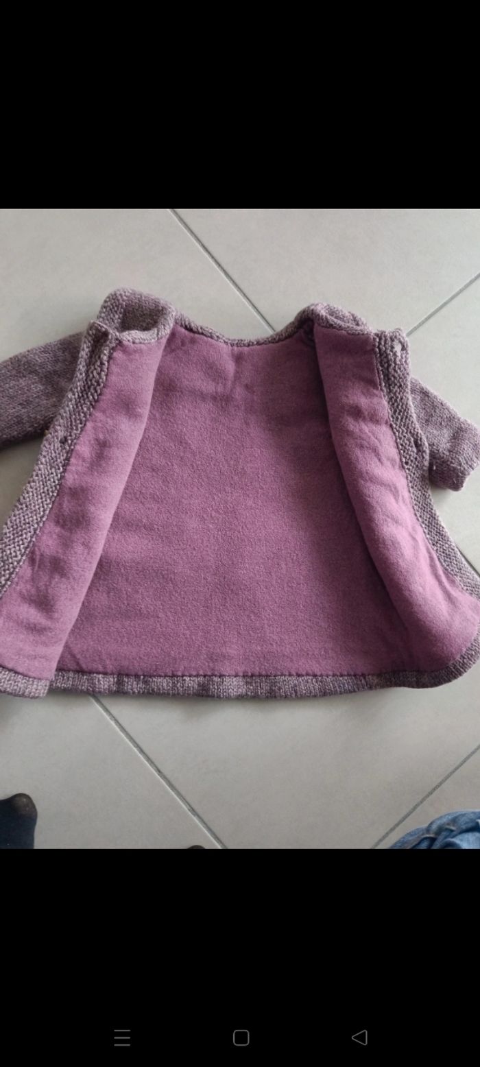 Manteau laine et polaire 4 ans - photo numéro 2