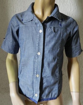 Chemise en jeans garçon T 8 ans "Ddp" manches courtes