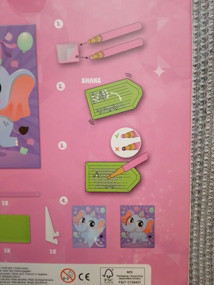 Toile peinture Diamond Painting "Éléphant" - photo numéro 7