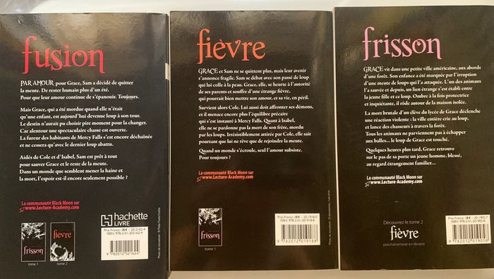Lot de 3 livres frisson / fièvre / fusion Maggie stiefvater - photo numéro 3