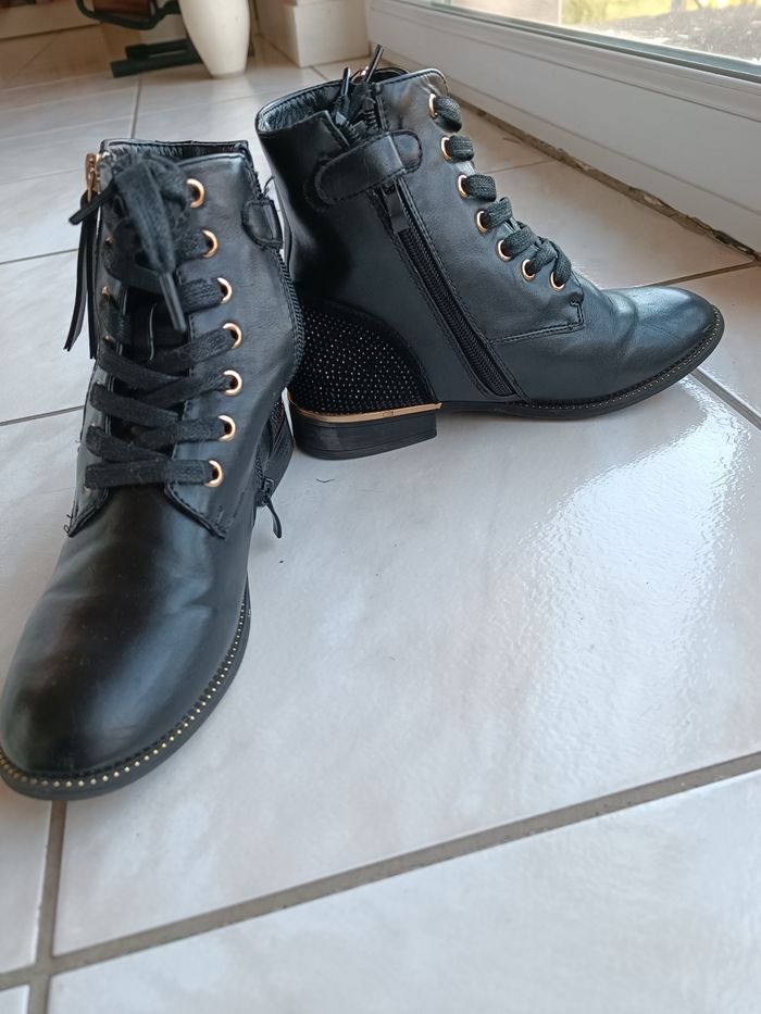 Bottines à strass fille T 34 - photo numéro 5