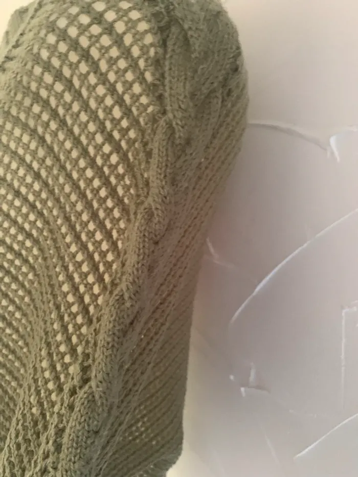 Pull crochet flashlights 42-44 vert kaki - photo numéro 6