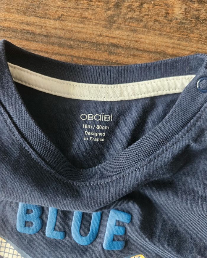 T-shirt Obaïbi Blue bébé garçon 18mois - photo numéro 3