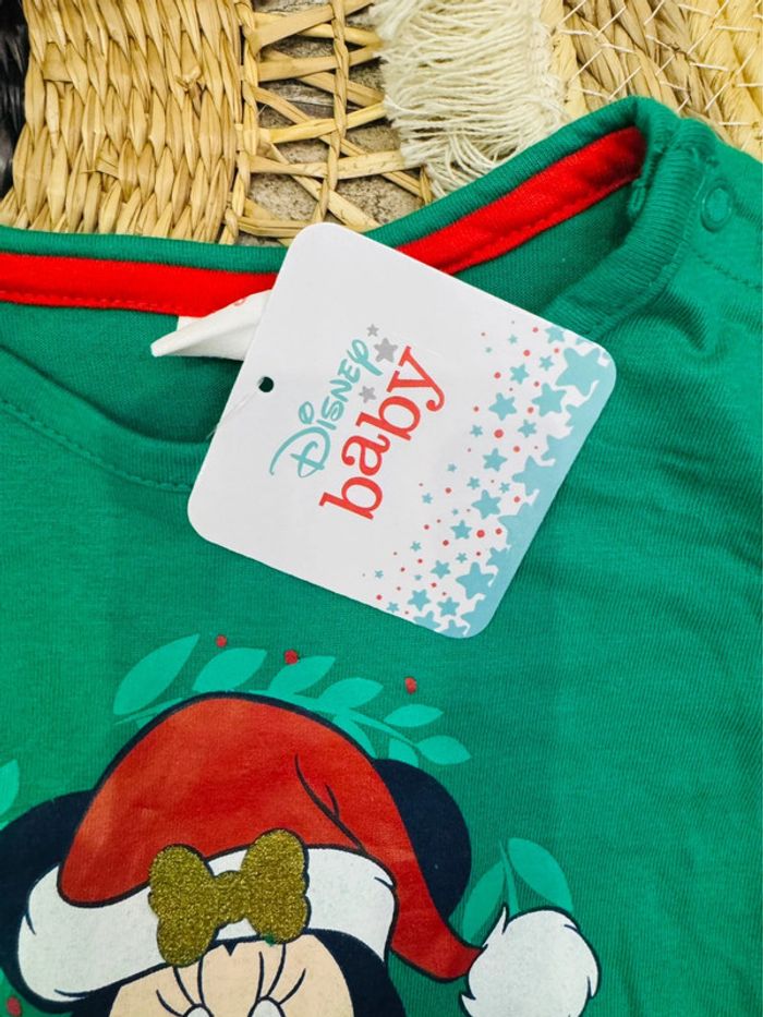 🌵Top manches longues Noël Minnie Disney 12mois Neuf🌵 - photo numéro 2