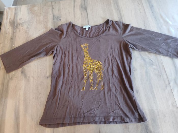 Blouse "Machin Chose" marron T.42 - photo numéro 3