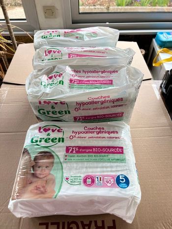 Couche taille 5 Love Green : 160 couches