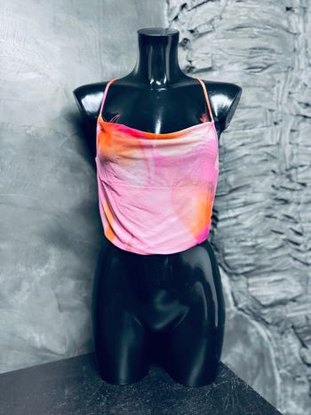 Crop top rose et orange 