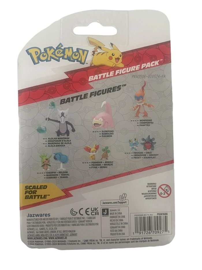 Figurines Pokémon Battle Figure Pack Pikachu et Carapuce Jazwares neuf - photo numéro 2