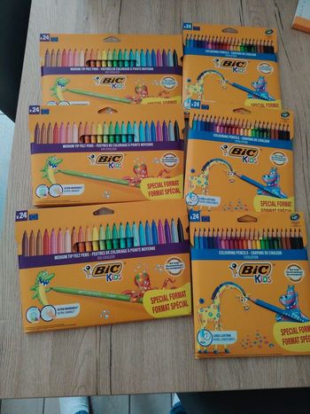 Feutres et crayons de couleur bic