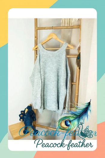 Pull épaules dénudées gris TU (42/46)