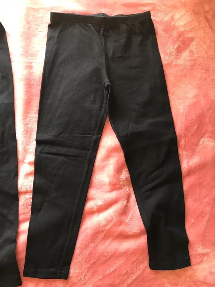 Lot de 2 leggings noires 8 ans - photo numéro 5