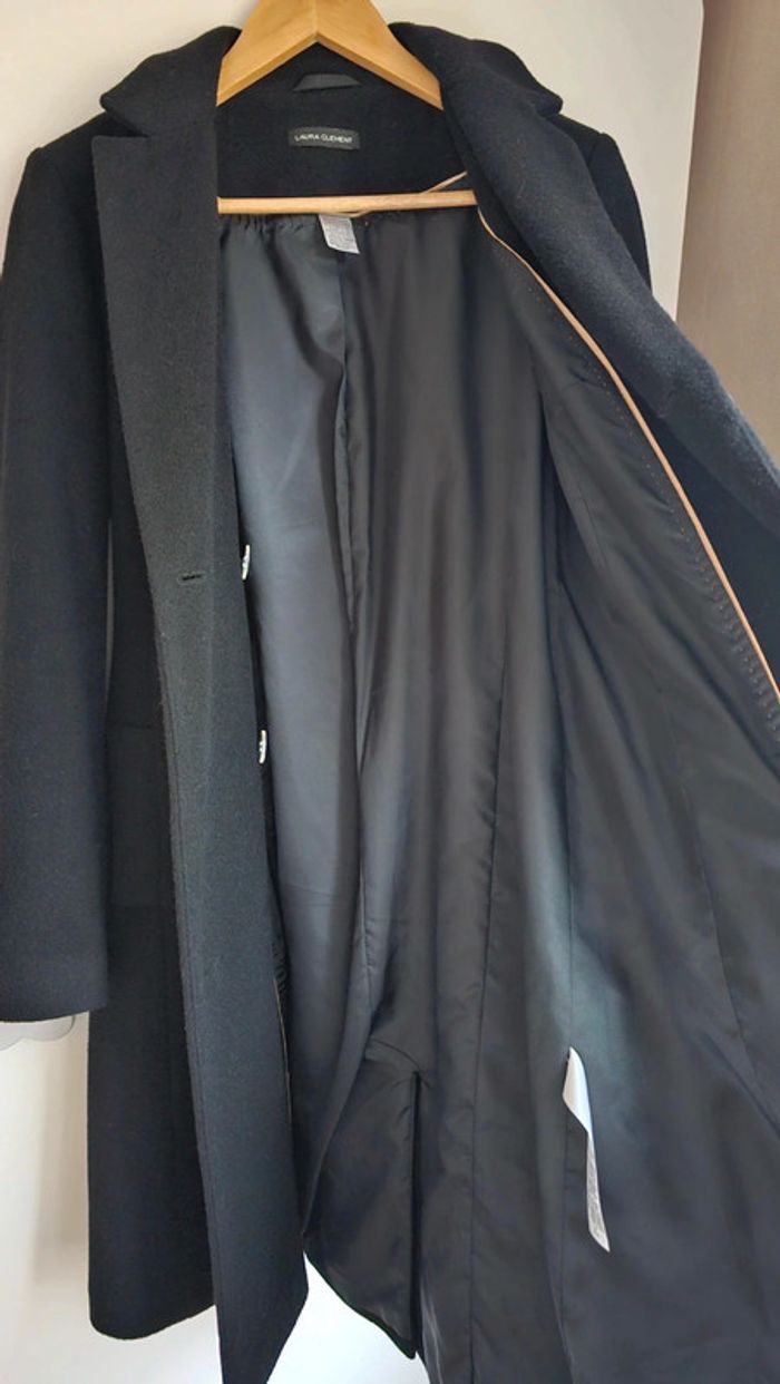 Manteau laine noir Laura clément 38 - photo numéro 14