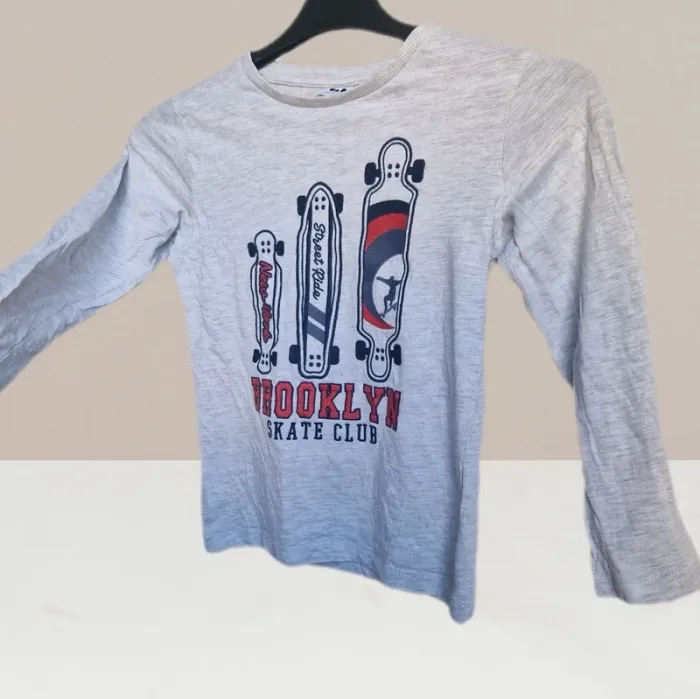 Magnifique t-shirt à manches longues gris - Tape à l'œil - Taille 8 ans - photo numéro 2