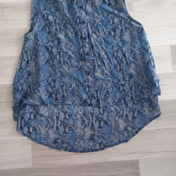 Chemisier sans manches imprimé bleu Tex Woman taille 38 - photo numéro 4