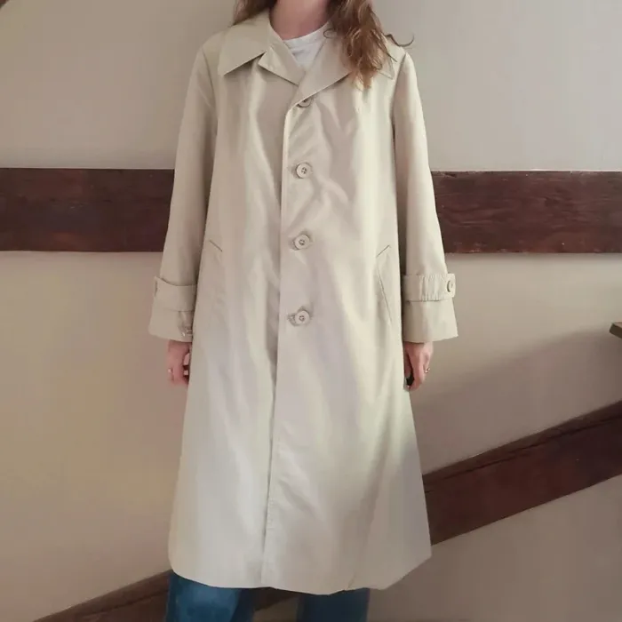 Trench mi-long crème Blizzand années 70 - photo numéro 4
