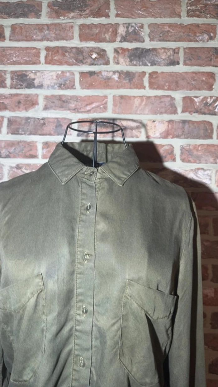 Chemise kaki Zara Taille XS / 34 - photo numéro 3