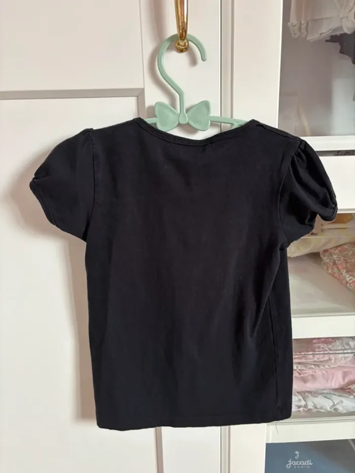 Tee-shirt noir basic fille - photo numéro 3