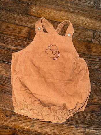 Barboteuse obaibi velour  6 mois