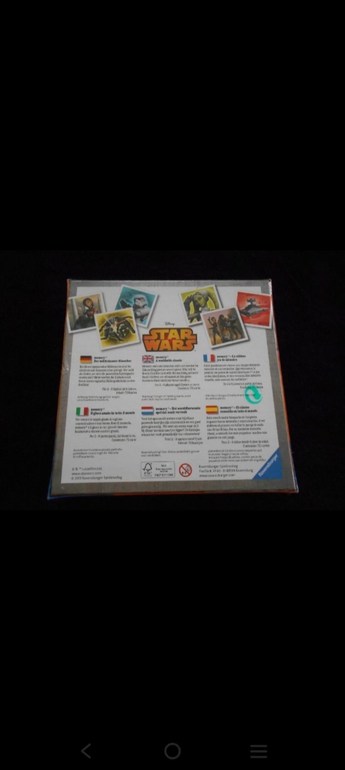 Jeu memory star Wars - photo numéro 3