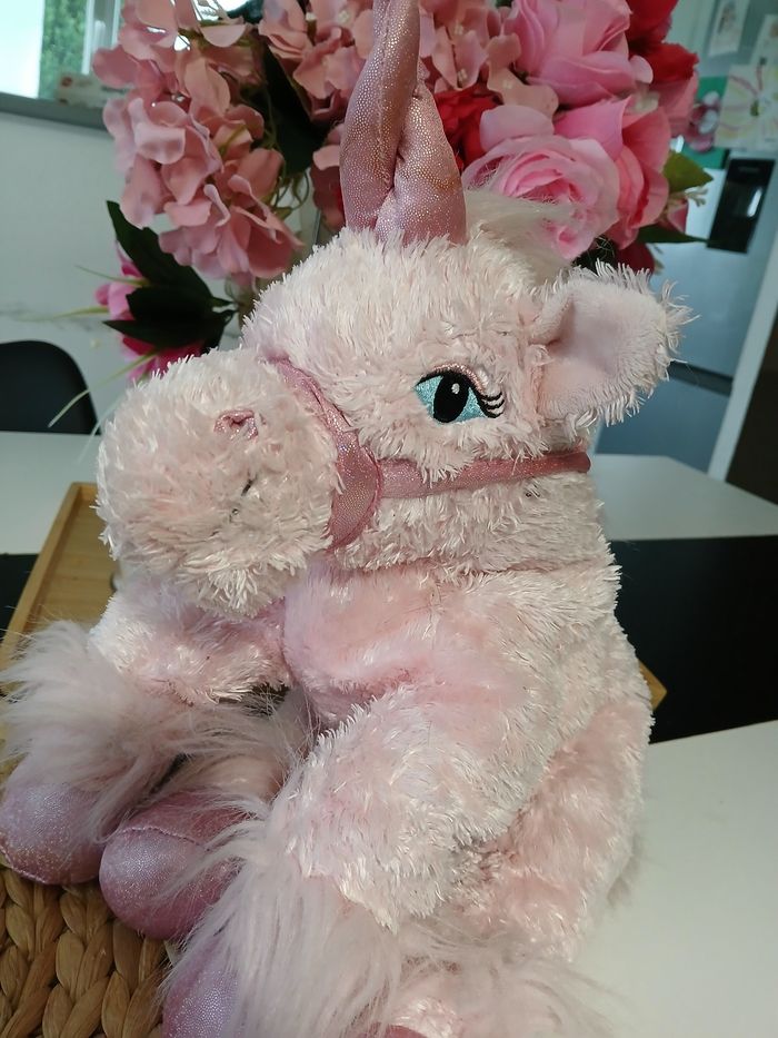 Péluche licorne rose 🌸 - photo numéro 4