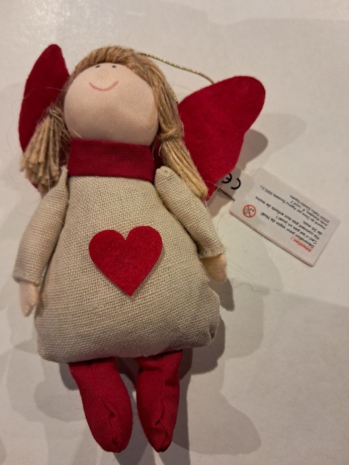 Ange en tissu pour décoration de Noël