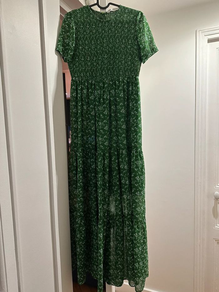 Robe longue verte Zara taille S