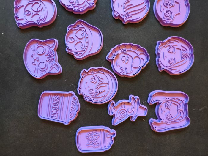 lot 13 emporte-pièces cookie cutters anime kpop demon hunters netflix impression 3d - photo numéro 3