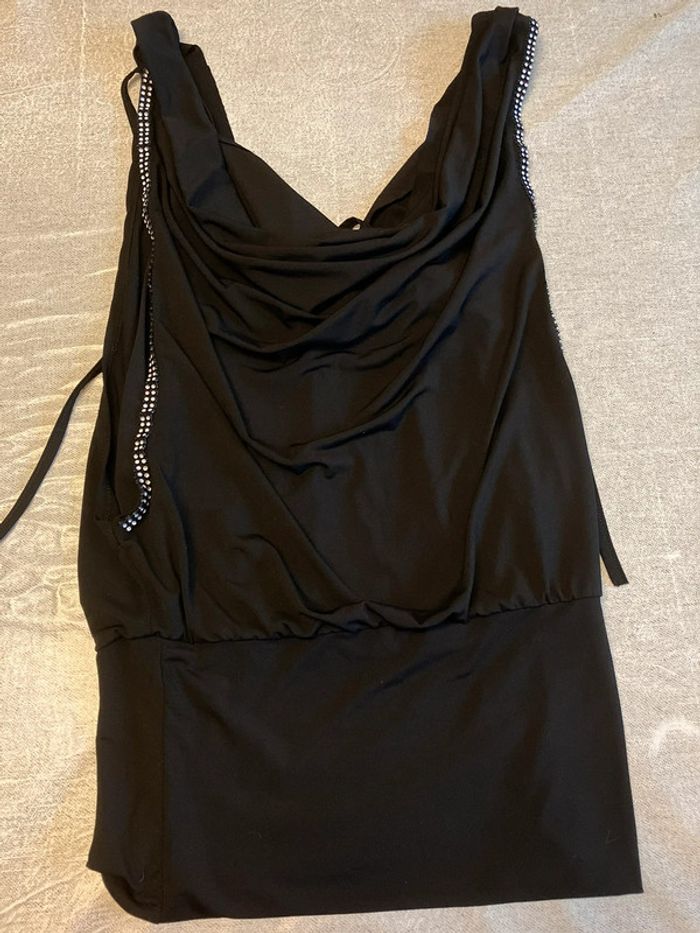 Robe noire effet soirée – Taille S – Bershka