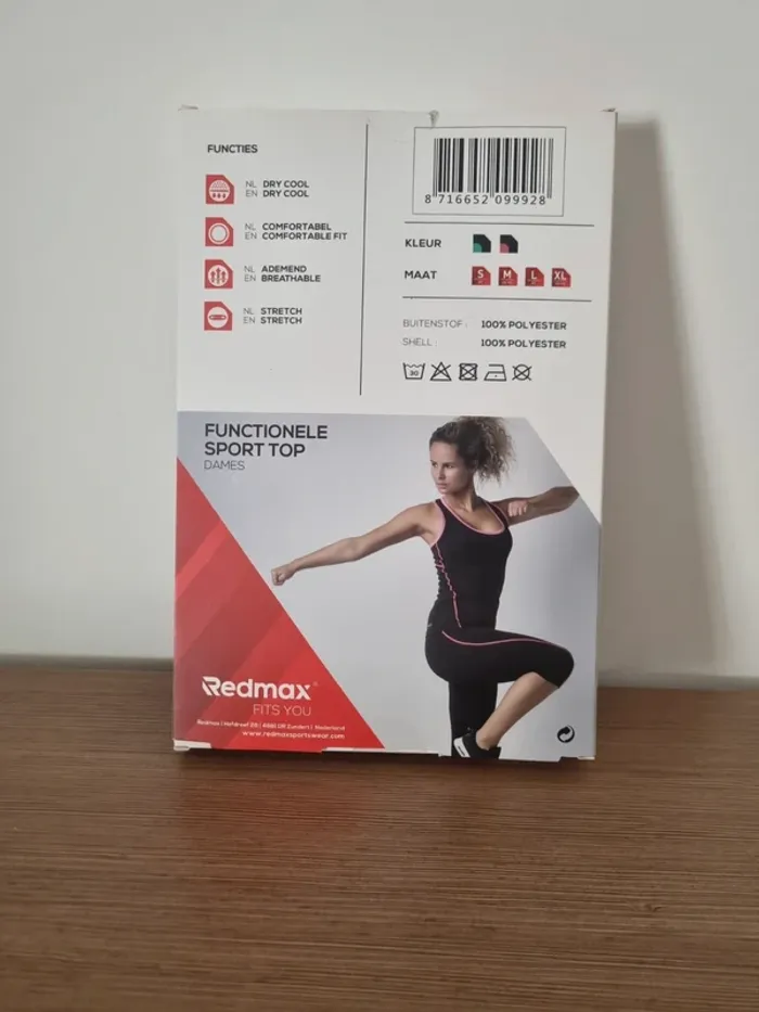 Débardeur sport noir/rose neuf - photo numéro 2
