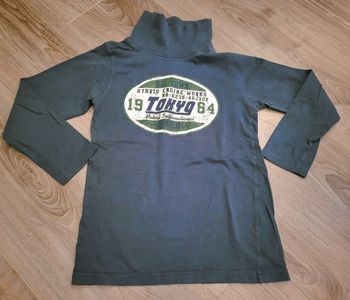 Sous pull col roule vert bleu TA0 8 ans