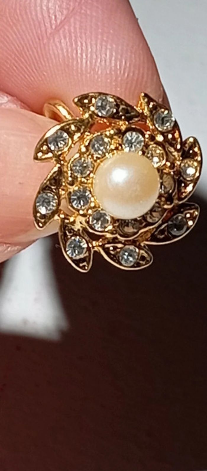 Clips d'oreilles chic strass et perle - photo numéro 4