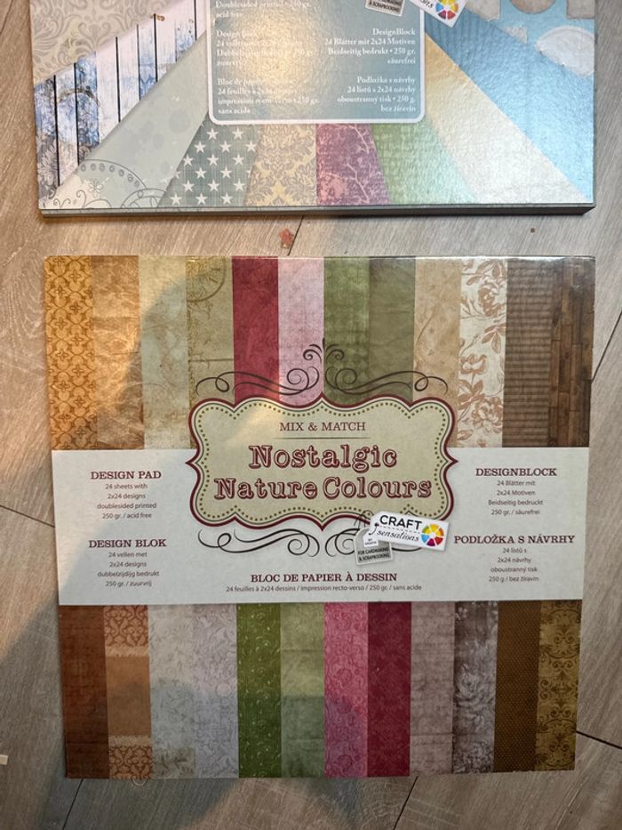 Lot papiers scrapbooking neufs - photo numéro 3