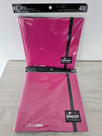 Lot de 2 portfolios Ultra Pro Éclipse 480 Hot Pink
