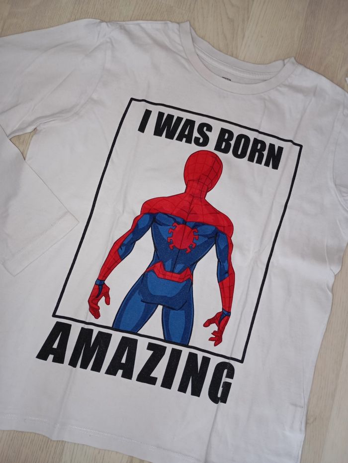 Tee-shirt blanc motif Spider-Man Marvel 
T. 9-10 ans - photo numéro 2