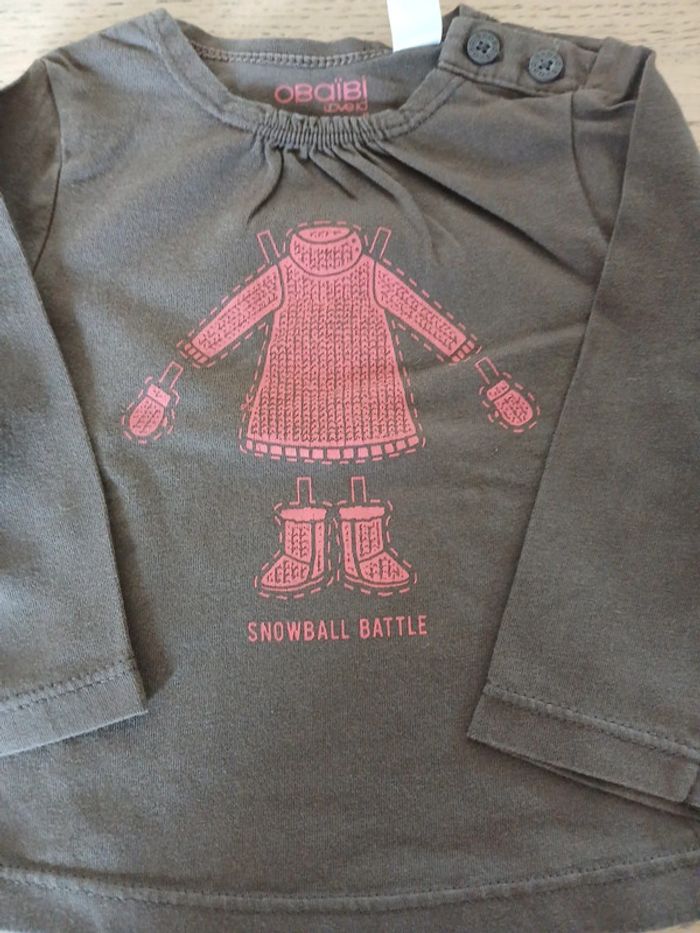 Tee-shirt fille 6 mois - photo numéro 4