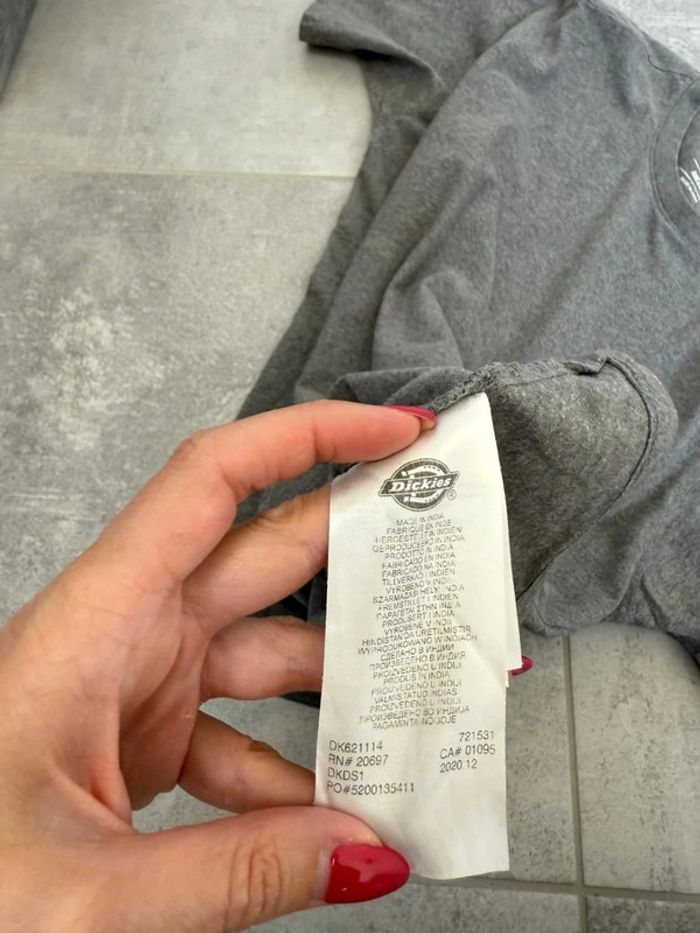 T-shirt Dickies homme gris taille M comme neuf - photo numéro 5