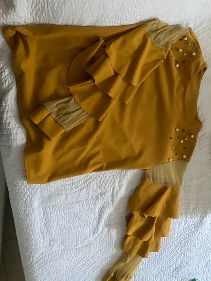 Pull à manche transparente