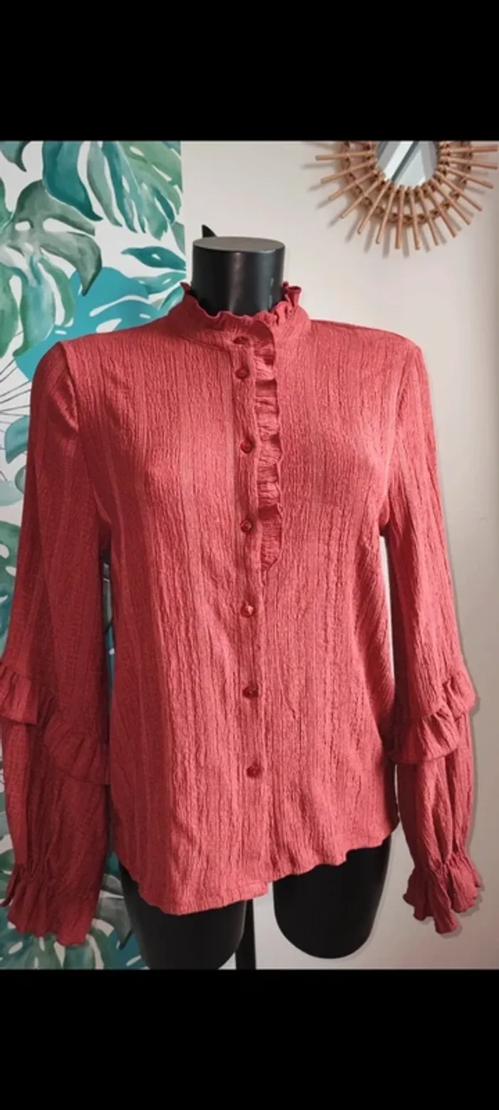 Blouse fluide terra cota taille 36/38 - photo numéro 6