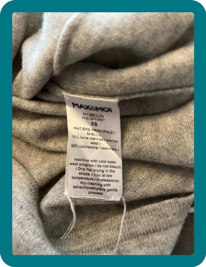 Pull strass chauve souris laine et cachemire XS - Max&Moi - photo numéro 5