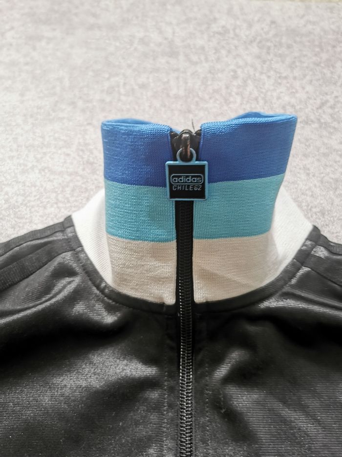 Veste vintage Adidas Chile 62 noir satiné année 2010 - photo numéro 7