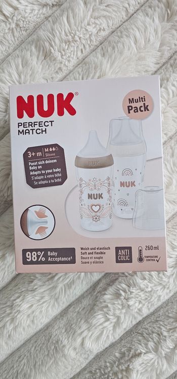 🏷️ Pack de 2 Biberons NUK Perfect Match (Neuf)