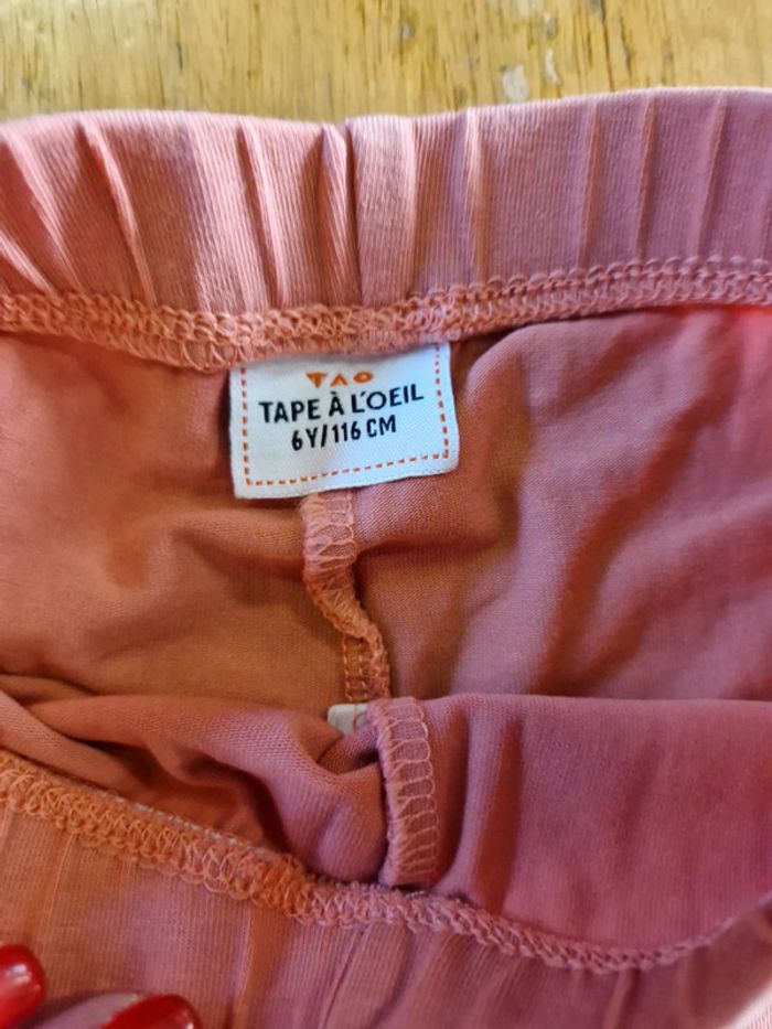 Legging court fille TAO rose uni 116 cm - photo numéro 2